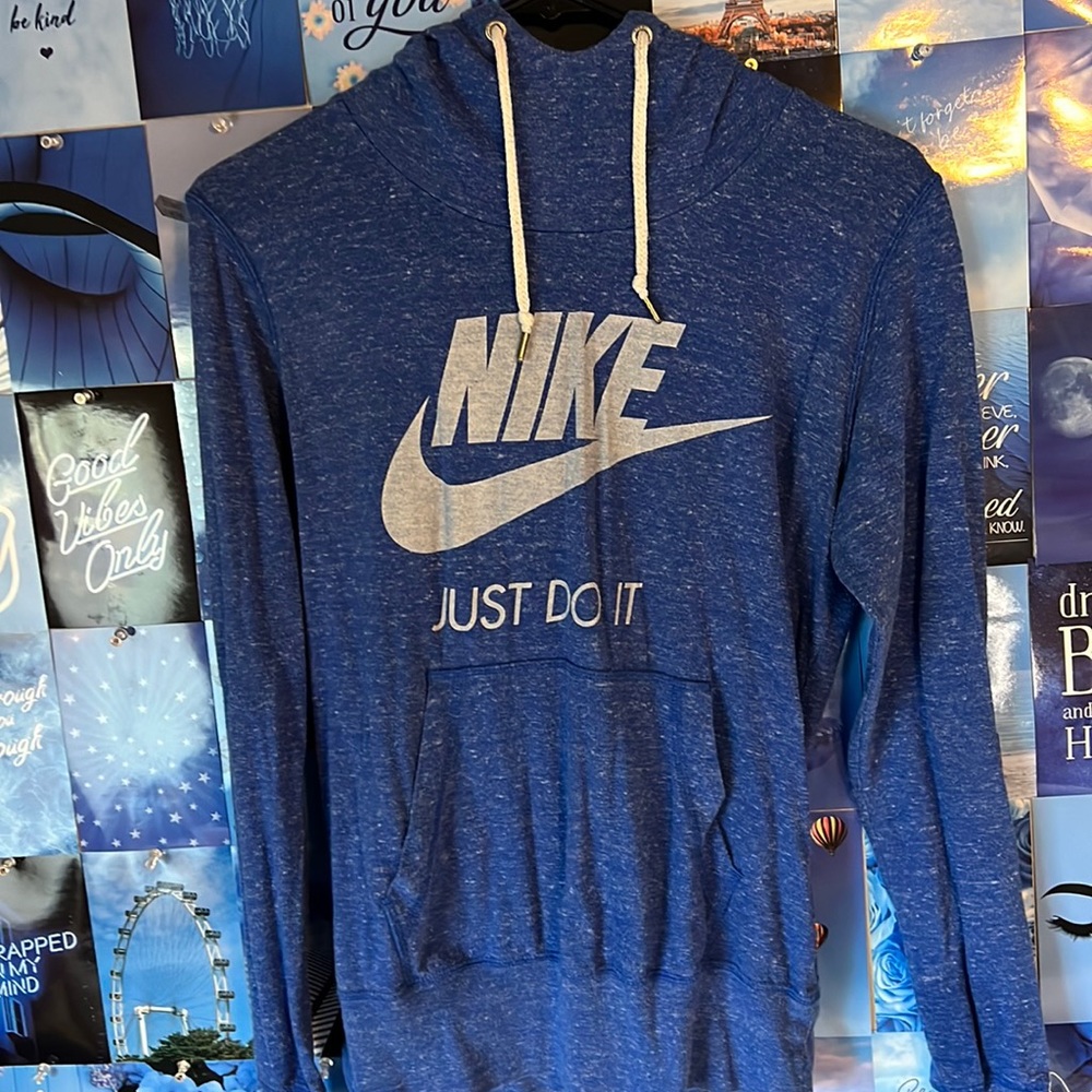 blue Nike hoodie